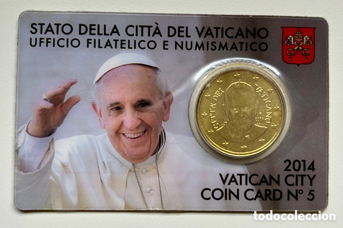 Monedas antiguas de Europa: Moneda VATICANO - COINCARD OFICIAL 50 Centimos 2014 BU. N.5