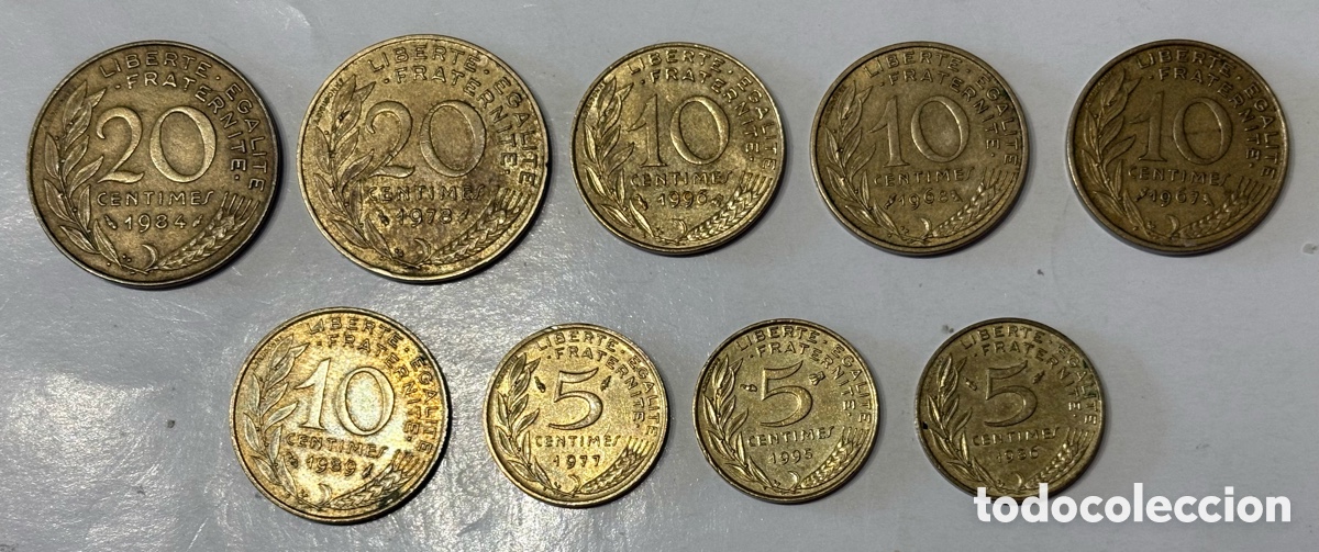 Monedas antiguas de Europa: Francia - C&eacute;ntimos 1967-1996 - Foto 1