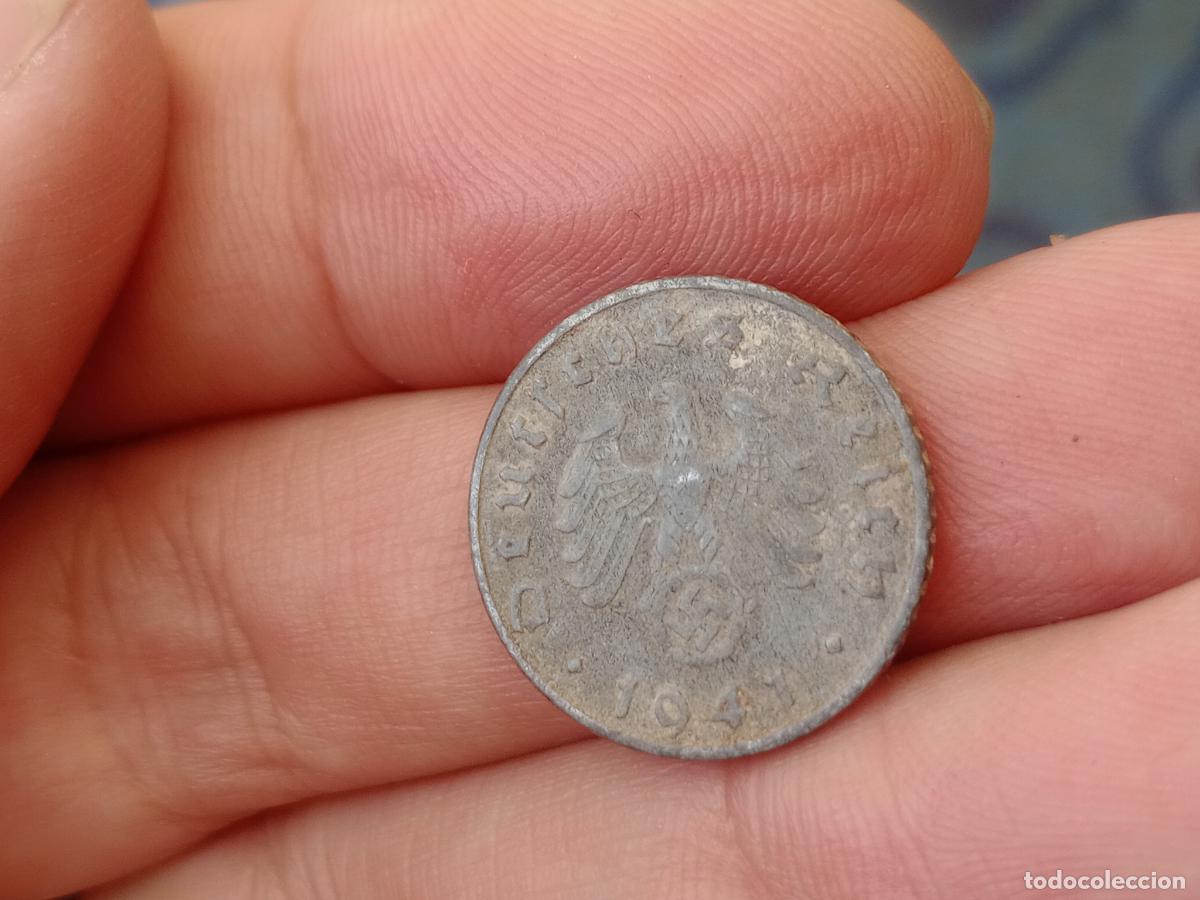 Monedas antiguas de Europa: Alemania nazi. Svastica. 5 reichspfennig 1941 A