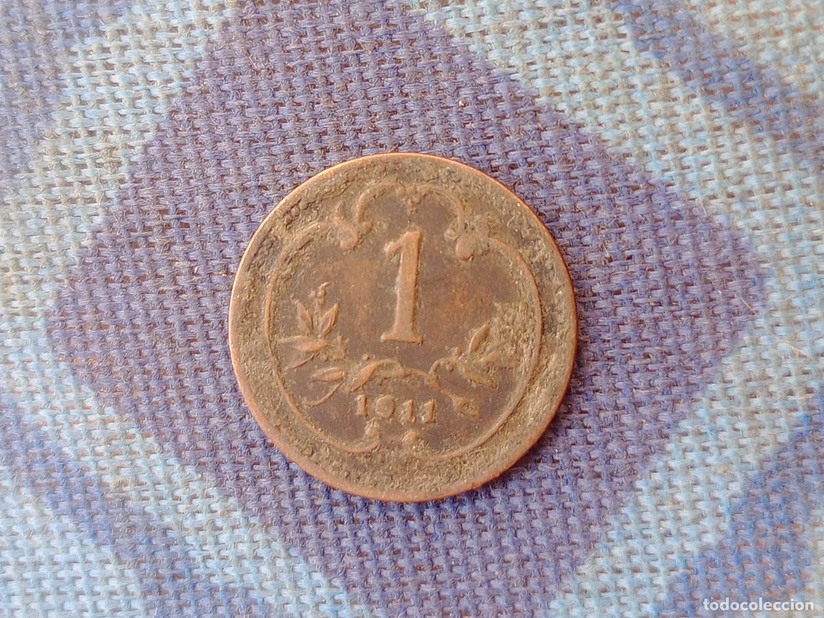 Monedas antiguas de Europa: Austria 1 heller 1911 - Foto 1