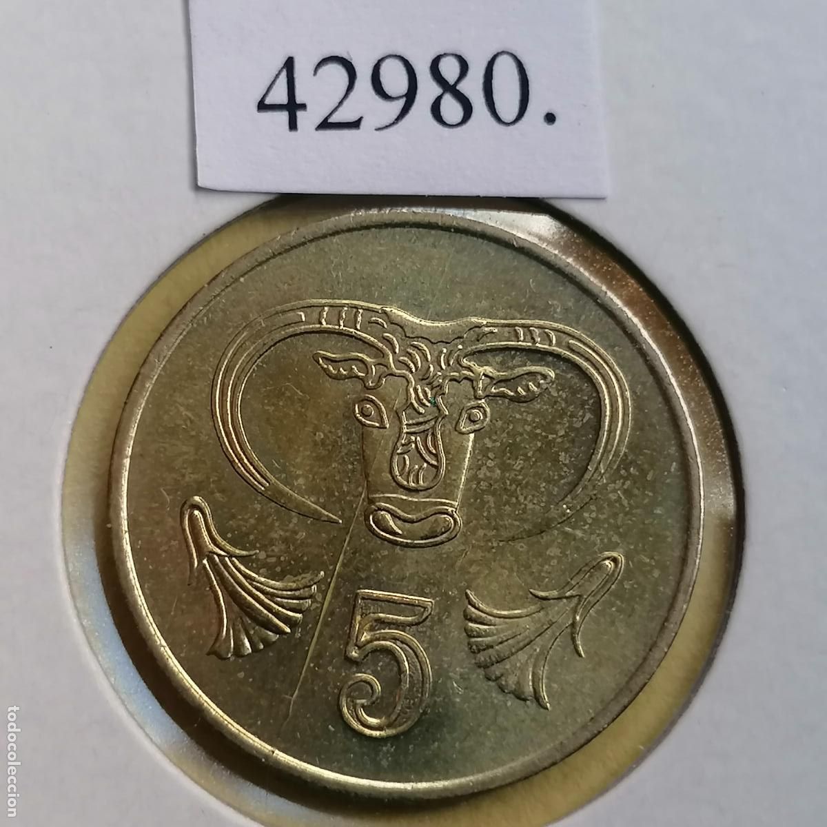 Monedas antiguas de Europa: Chipre 5 c&eacute;ntimos 1993 - Foto 2