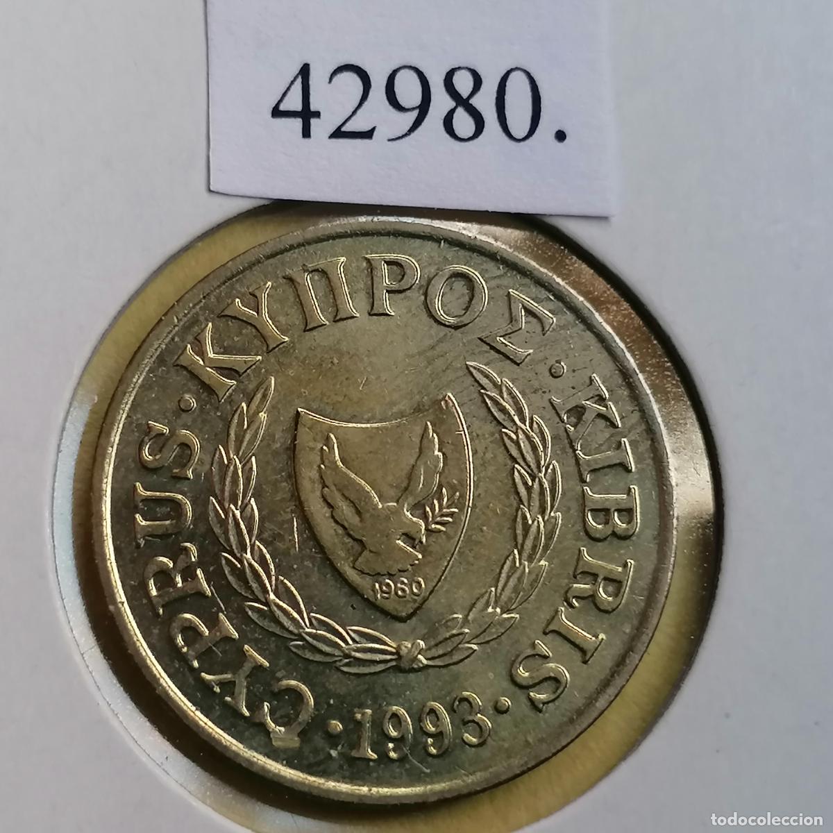 Monedas antiguas de Europa: Chipre 5 c&eacute;ntimos 1993 - Foto 3