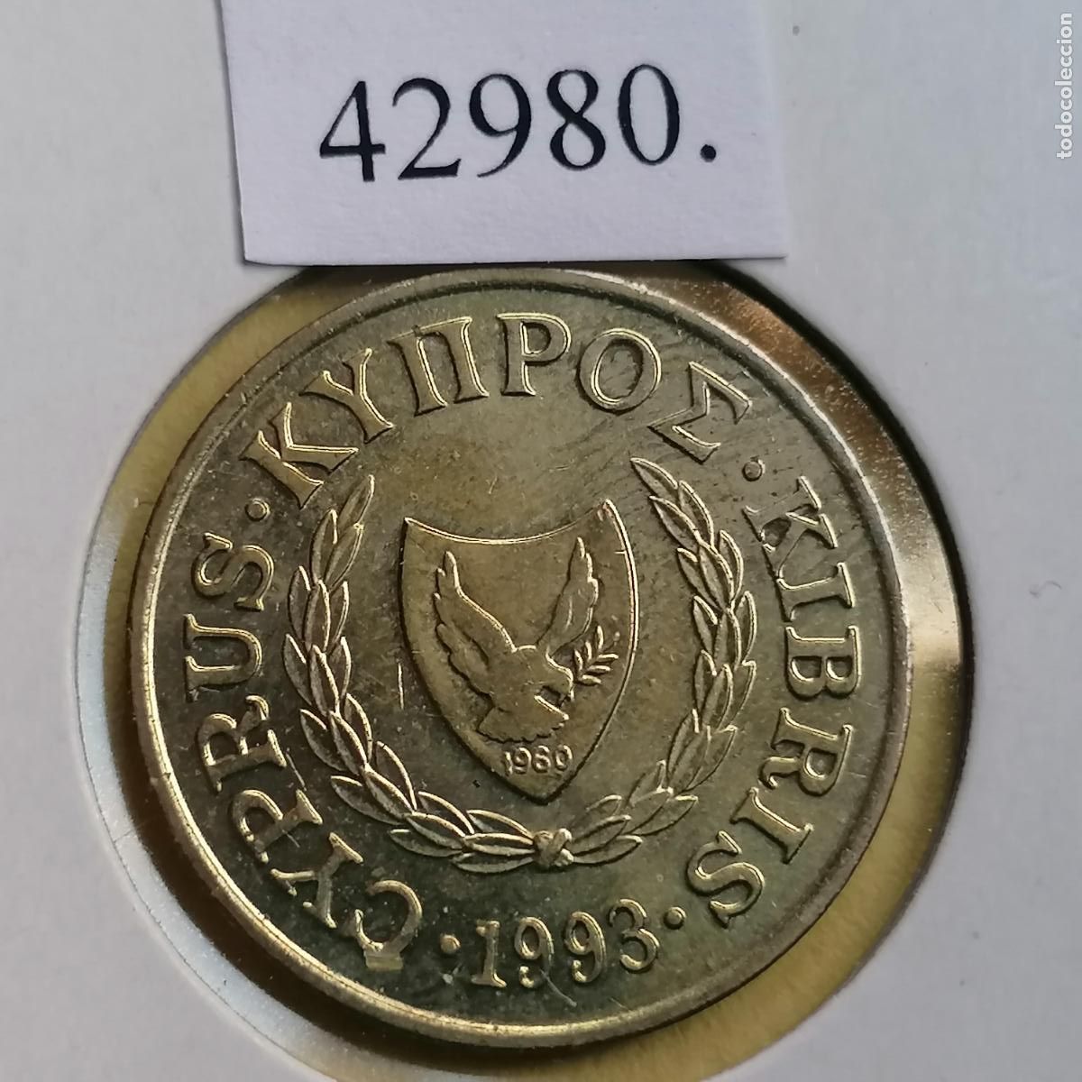 Monedas antiguas de Europa: Chipre 5 c&eacute;ntimos 1993 - Foto 1