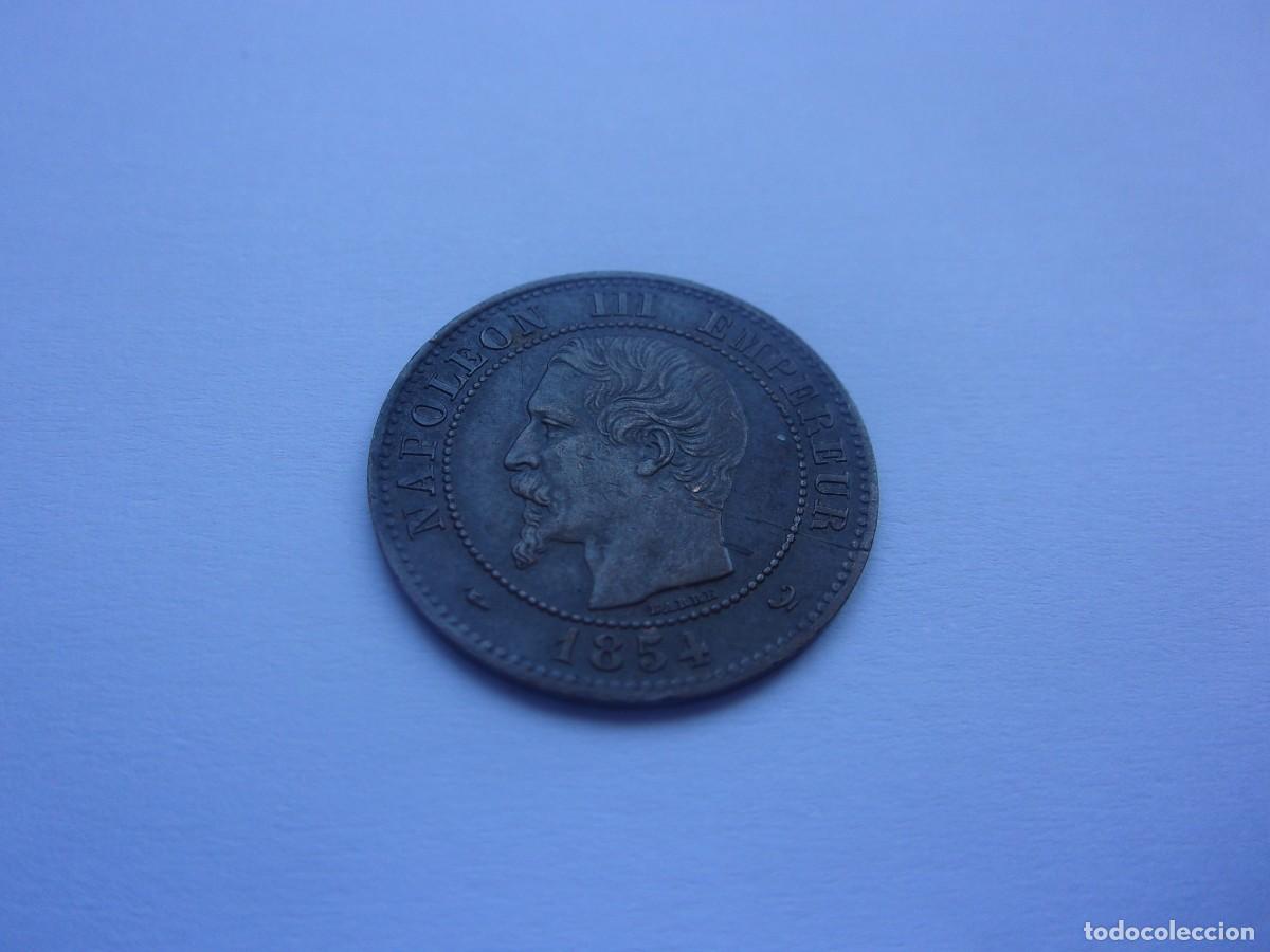 Monedas antiguas de Europa: 27DH23 Francia Napole&oacute;n III 2 centmes 1854 W - Foto 1