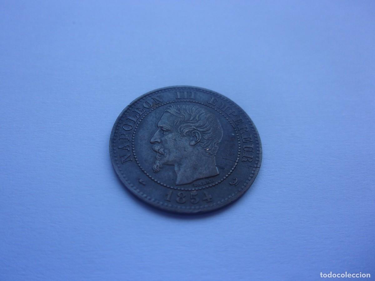 Monedas antiguas de Europa: 27DH23 Francia Napole&oacute;n III 2 centmes 1854 W - Foto 2