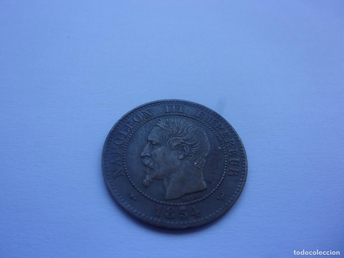 Monedas antiguas de Europa: 27DH23 Francia Napole&oacute;n III 2 centmes 1854 W - Foto 3