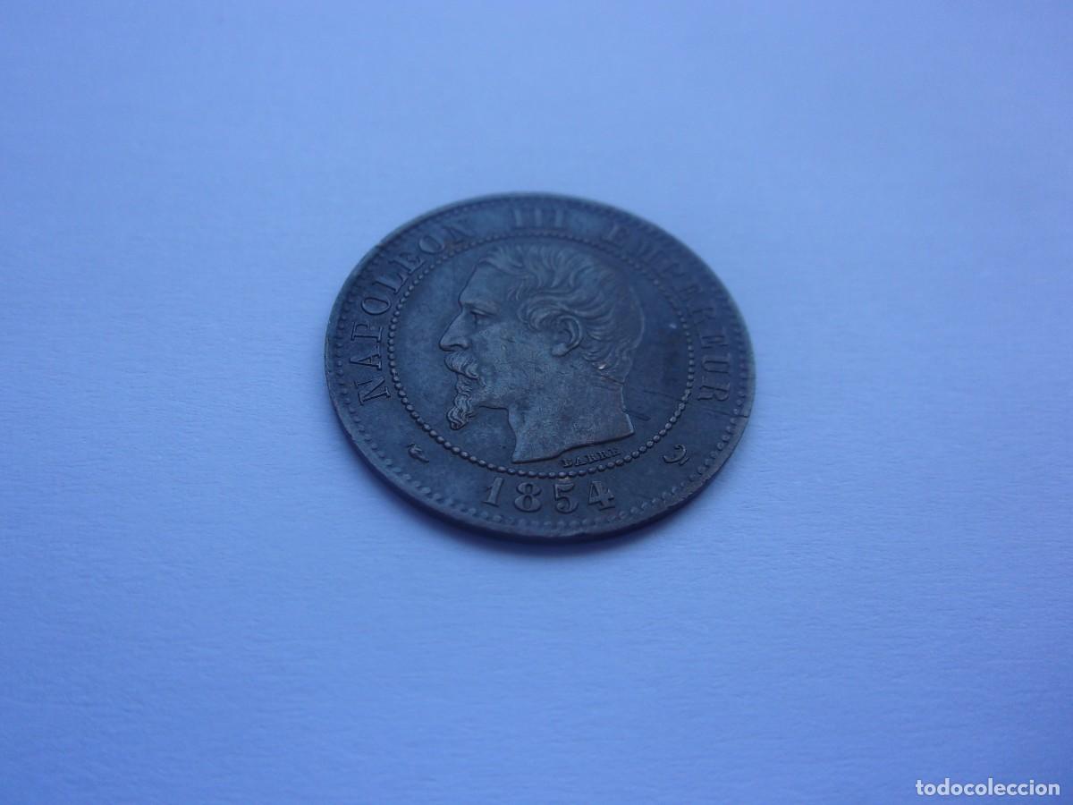 Monedas antiguas de Europa: 27DH23 Francia Napole&oacute;n III 2 centmes 1854 W - Foto 4