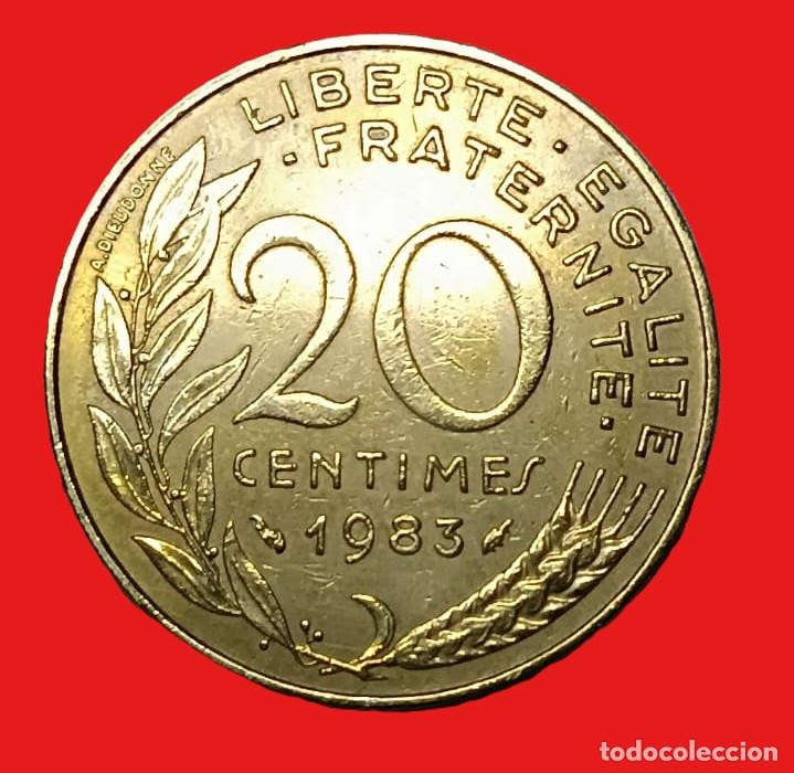 Monedas antiguas de Europa: Francia 20 Centimos 1983 - Foto 2