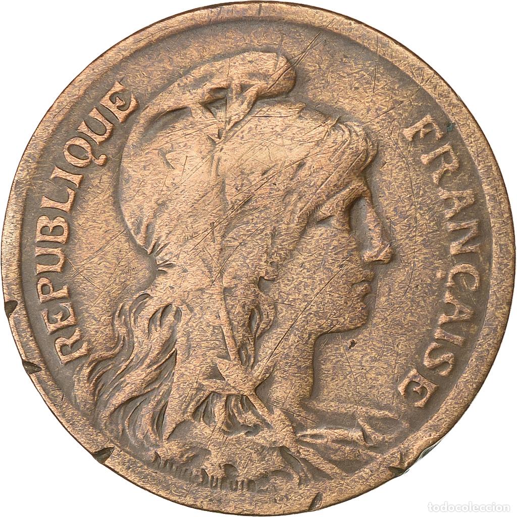 Monedas antiguas de Europa: [#199656] Francia, 10 Centimes, Dupuis, 1917, Paris, Bronce, MBC, Gadoury:277, KM:843