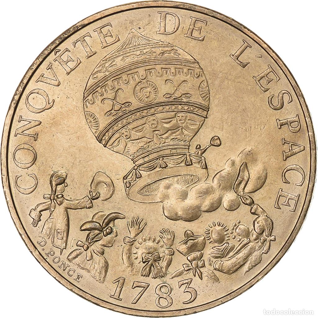 Monete antiche di Europa: [#199664] Francia, 10 Francs, La conqu&ecirc;te, 1983, Tranche A, N&iacute;quel - bronce, EBC, KM:952