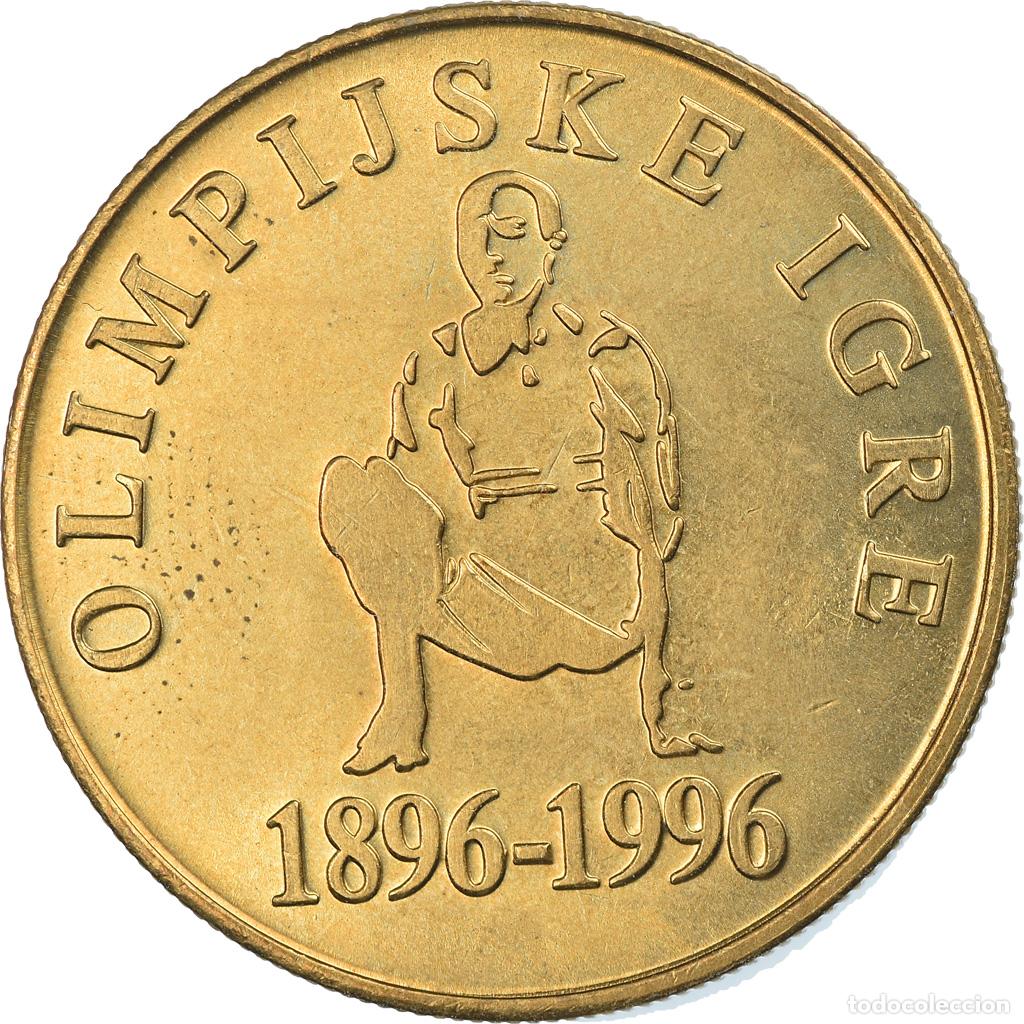 Monete antiche di Europa: [#915843] Moneda, Eslovenia, 5 Tolarjev, 1996, SC+, N&iacute;quel - lat&oacute;n, KM:33