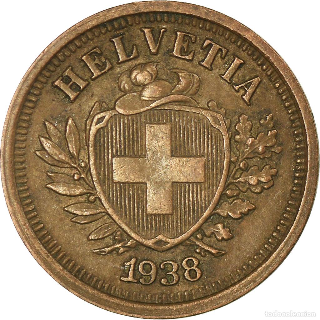 Monete antiche di Europa: [#751644] Moneda, Suiza, Rappen, 1938, Bern, MBC, Bronce, KM:3.2