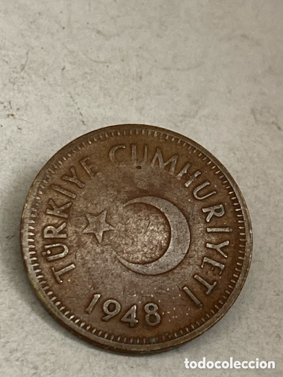 Monete antiche di Europa: Moneda 25 Kurus 1948 Turqu&iacute;a M53
