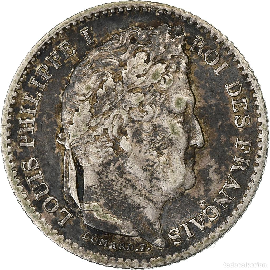 Old Coins of Europe: [#199691] Francia, 25 Centimes, 1847, Paris, Plata, MBC, Gadoury:357, KM:755.1