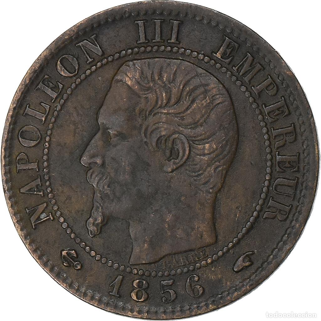 Alte M&uuml;nzen aus Europa: [#199821] Francia, Napoleon III, Centime, 1856, Paris, Bronce, MBC, Gadoury:86, KM:775.1