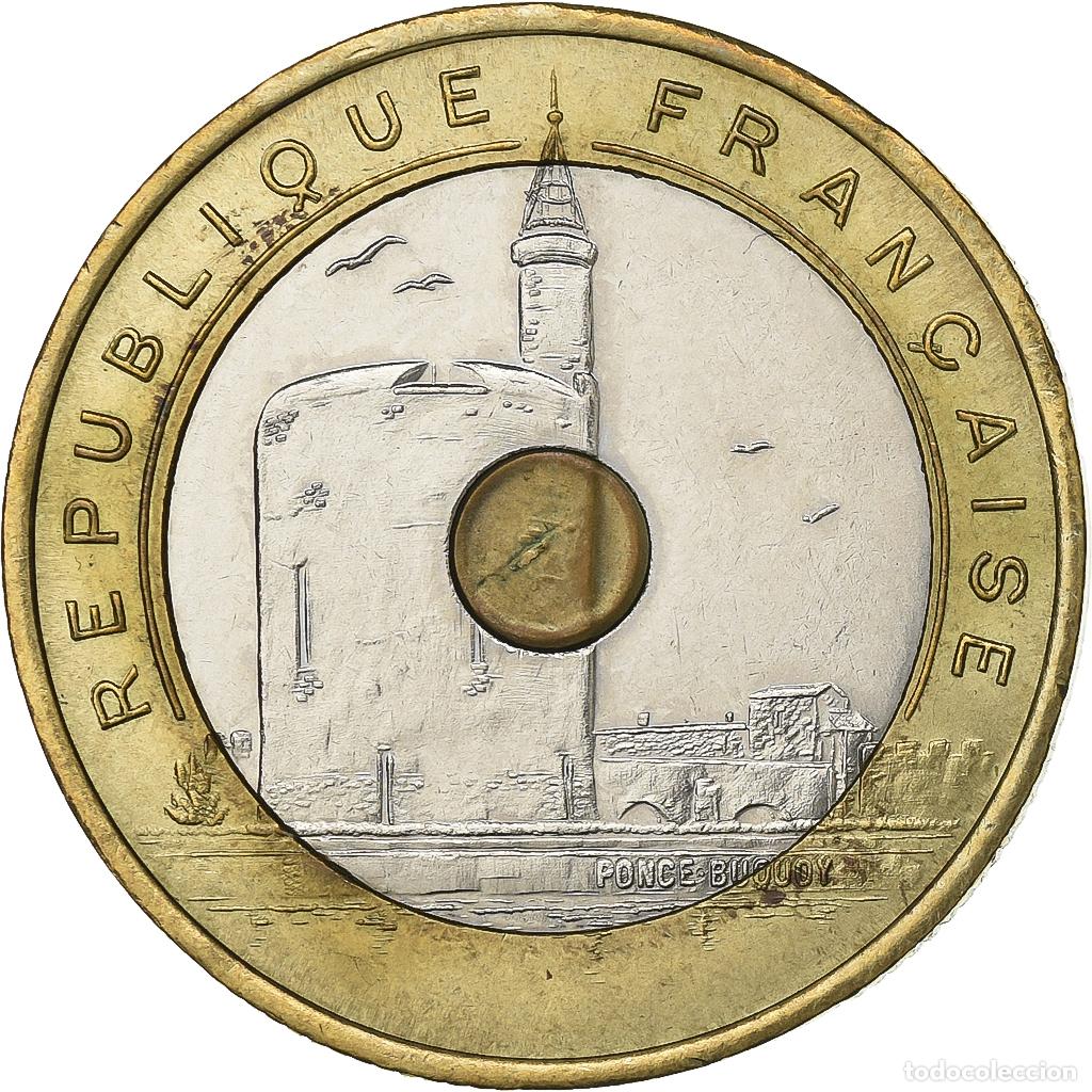 Moedas antigas da Europa: [#199832] Francia, 20 Francs, Jeux M&eacute;diterran&eacute;ens, 1993, Paris, Trimet&aacute;lico, EBC