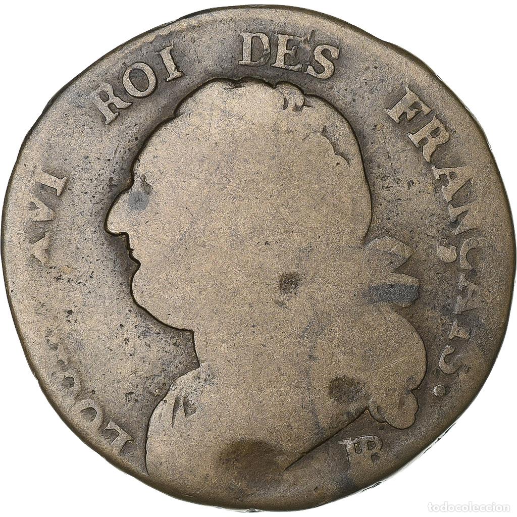 Monete antiche di Europa: [#199839] Francia, 12 Deniers, 12 deniers fran&ccedil;ais, 1792, Strasbourg, Bronce, BC