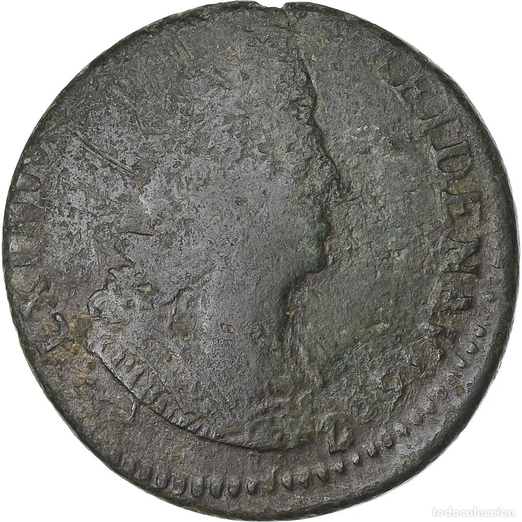 Alte M&uuml;nzen aus Europa: [#199836] Francia, Louis XIV, Liard de France, 1697, Paris, Cobre, BC, Gadoury:81