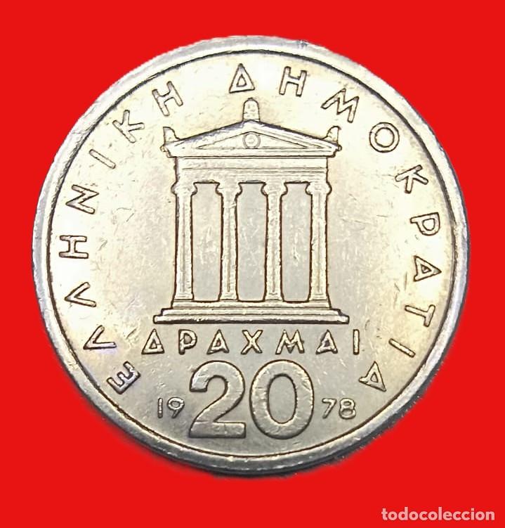 Monedas antiguas de Europa: Grecia 20 Dracmas 1978 - Foto 2