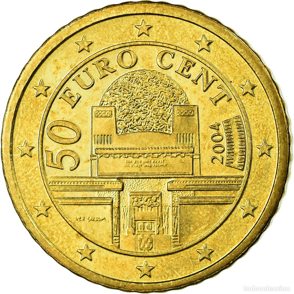 Moedas antigas da Europa: [#698601] Austria, 50 Euro Cent, 2004, SC, Lat&oacute;n, KM:3087