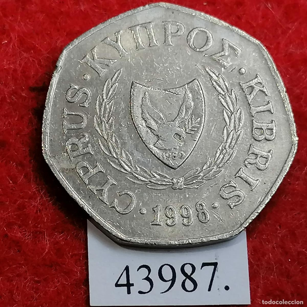Monedas antiguas de Europa: Chipre 50 c&eacute;ntimos 1998 - Foto 2