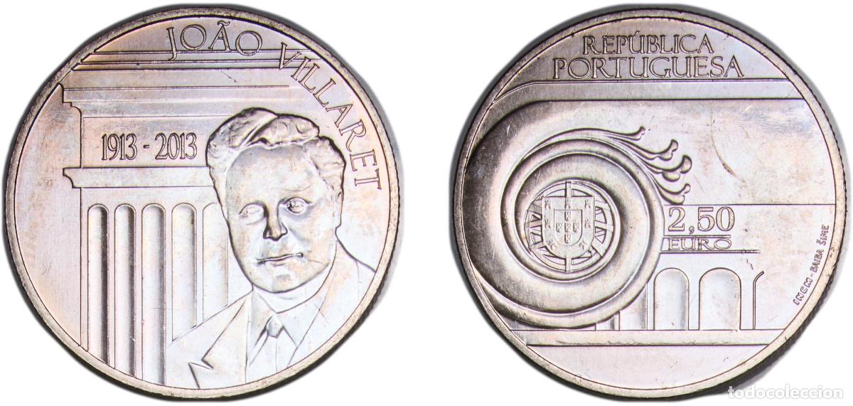 Monedas antiguas de Europa: Portugal Third Republic 2013 INCM 2&frac12; Euros (Jo&atilde;o Villaret) Copper-nickel (51175) 9.97g BU KM 853