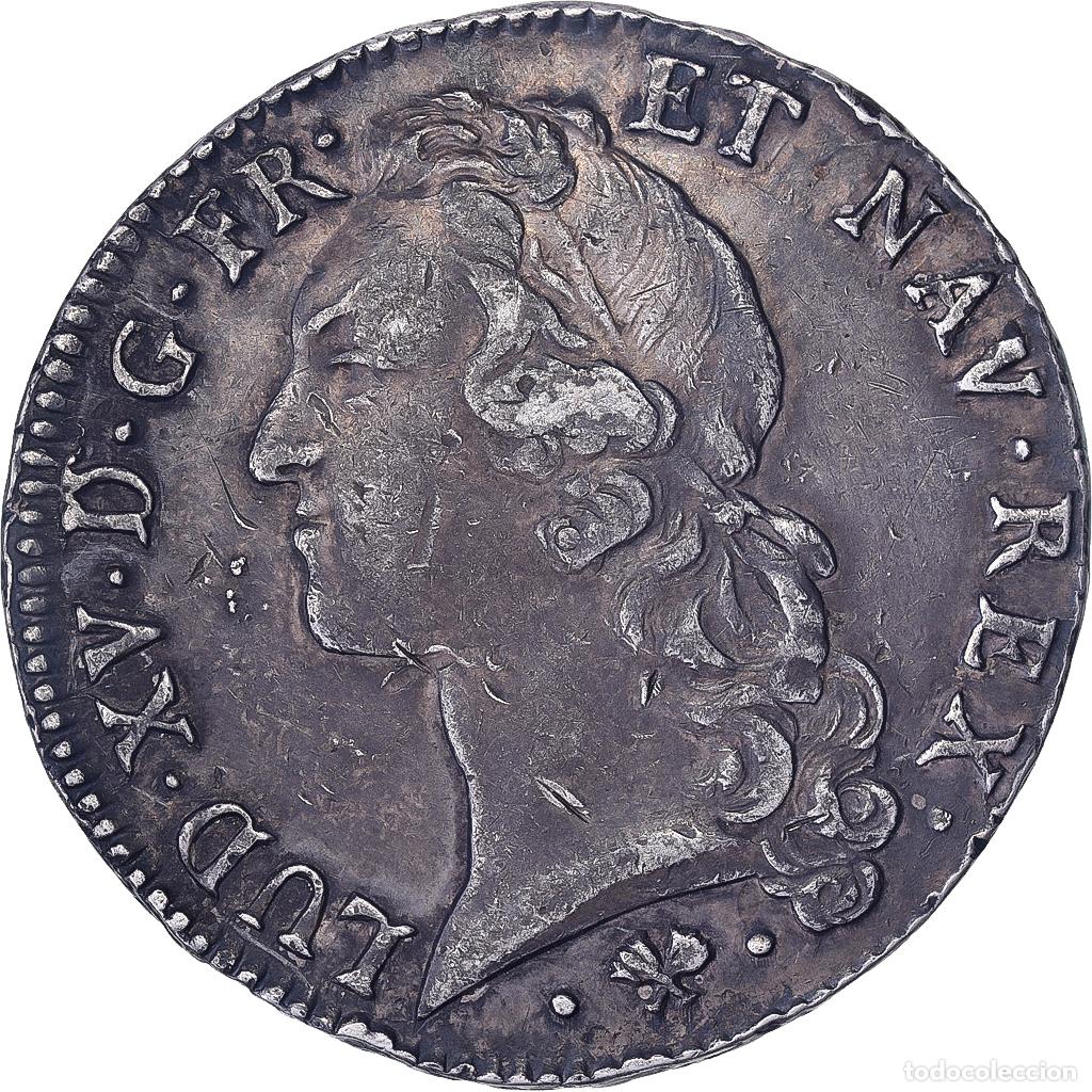 Moedas antigas da Europa: [#1507451] Francia, Louis XV, &Eacute;cu au bandeau, 1764, Bayonne, Plata, MBC, Gadoury:322