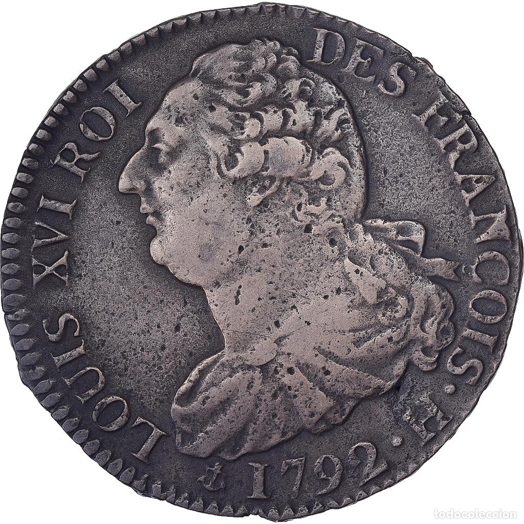 Monete antiche di Europa: [#1507472] Francia, Louis XVI, 2 Sols, 1792 / AN 4, La Rochelle, Bronce, MBC+