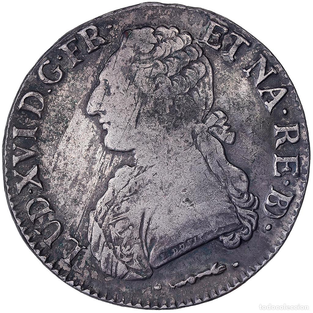 Moedas antigas da Europa: [#1507446] Francia, Louis XVI, Ecu aux branches d'olivier, 1779, Pau, Plata, BC+