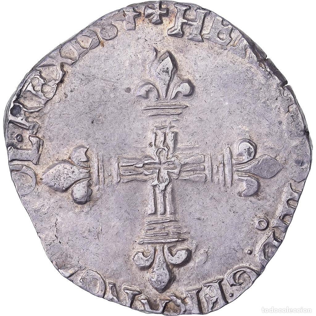 Alte M&uuml;nzen aus Europa: [#1507514] Francia, Henri III, 1/4 Ecu, 1584, Rennes, Plata, MBC+, Gadoury:494