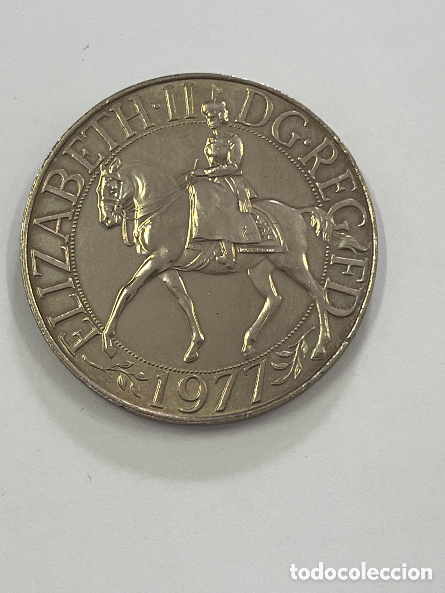 Monedas antiguas de Europa: REINO UNIDO ISABEL II 25 PENCE (CROWN) PLATA 1977 SILVER JUBILEE TIRADA 377.000 PROOF