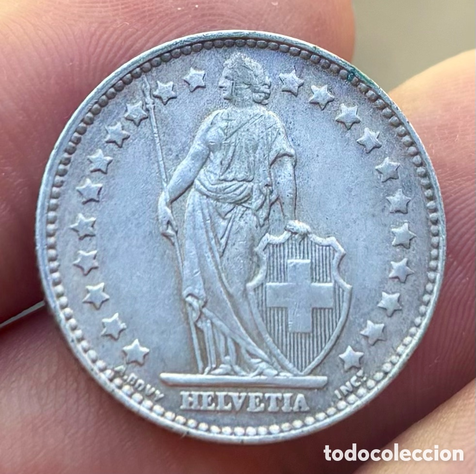 Monnaies anciennes de Europe: Moneda PLATA SUIZA 1 Franco 1963