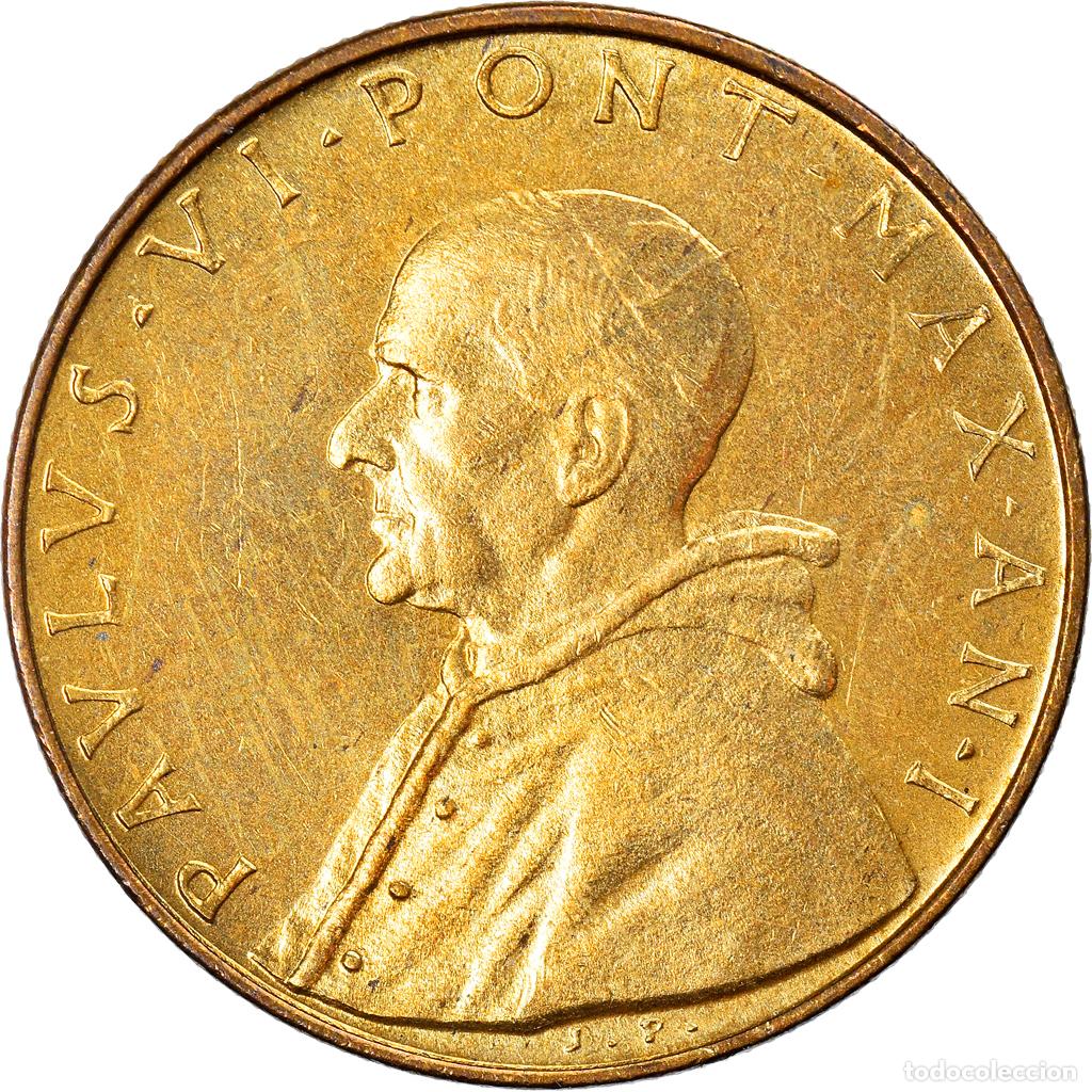 Moedas antigas da Europa: [#907843] Moneda, CIUDAD DEL VATICANO, Paul VI, 20 Lire, 1963, SC, Aluminio - bronce