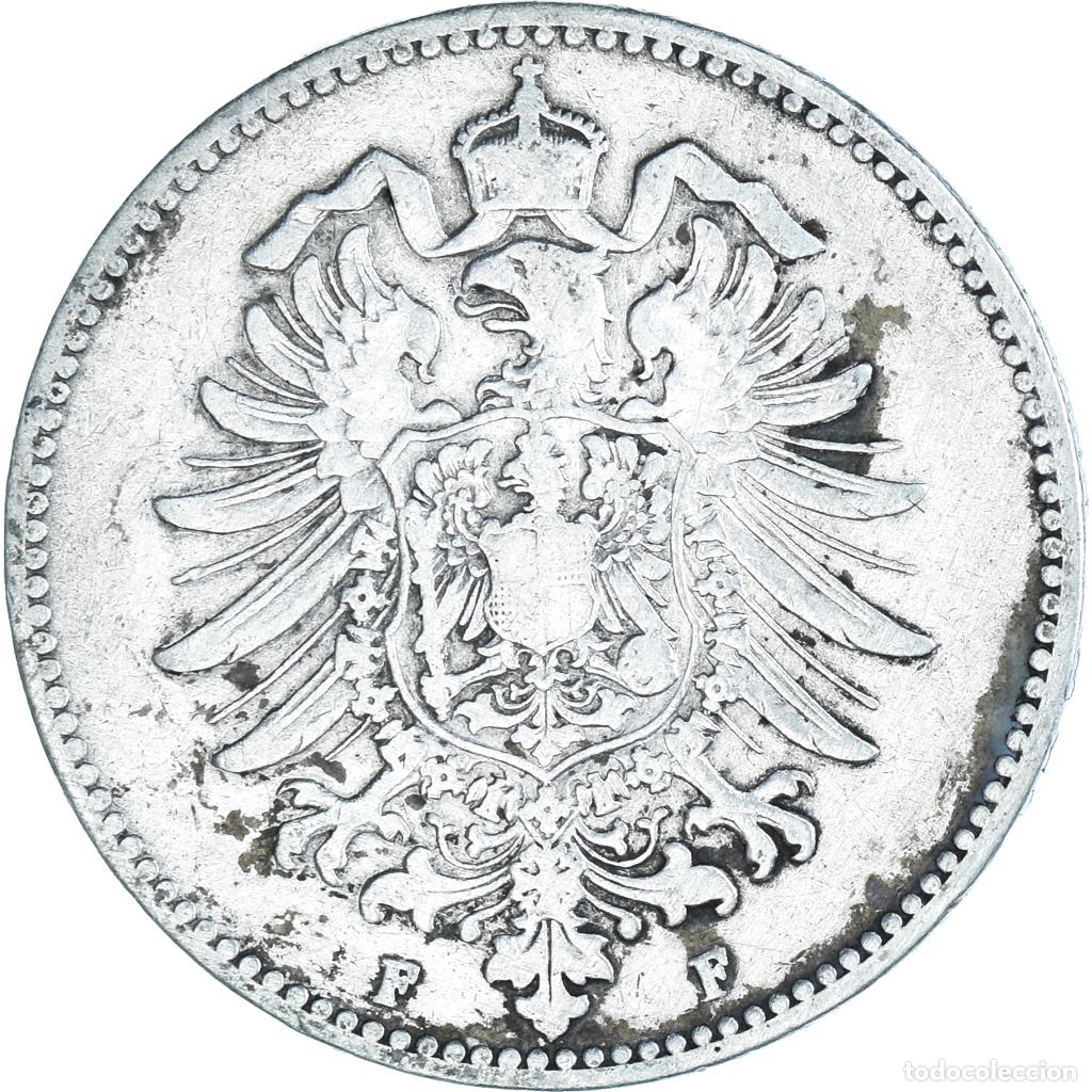 Moedas antigas da Europa: [#1144879] Moneda, ALEMANIA - IMPERIO, Wilhelm I, Mark, 1874, Stuttgart, MBC, Plata, KM:7