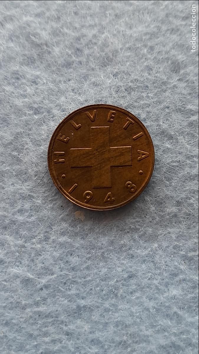 Monedas antiguas de Europa: Suiza. 1 C&eacute;ntimo. A&ntilde;o 1948. - Foto 1