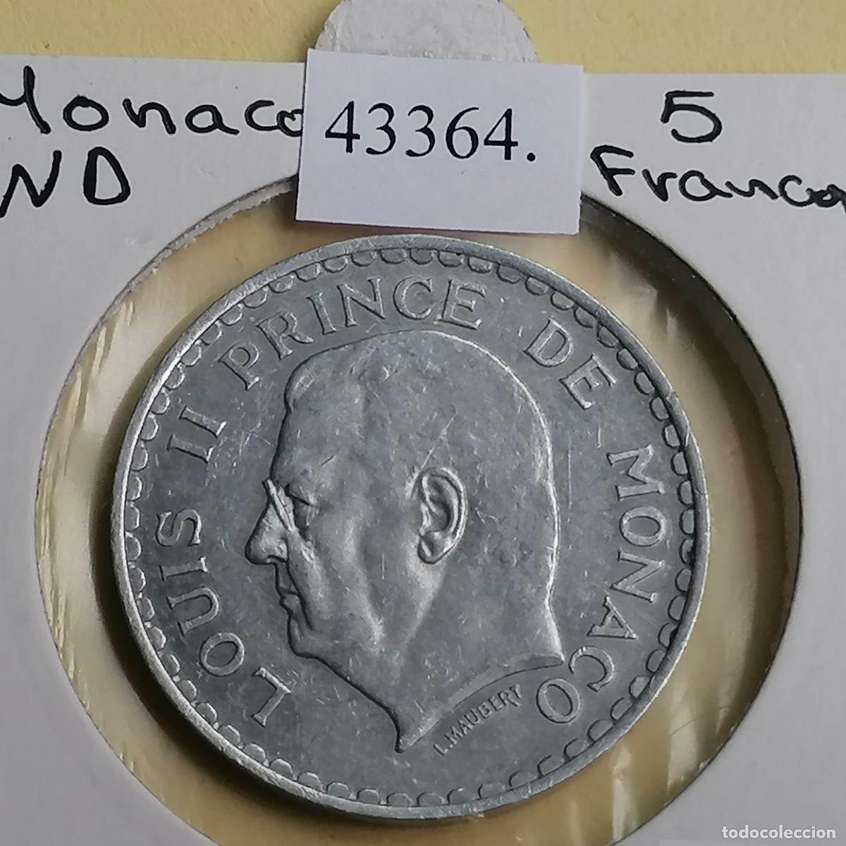 Monedas antiguas de Europa: Monaco 5 francos 1945 - Foto 3