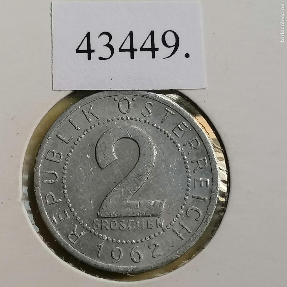 Monedas antiguas de Europa: Austria 2 groschen 1962 - Foto 2