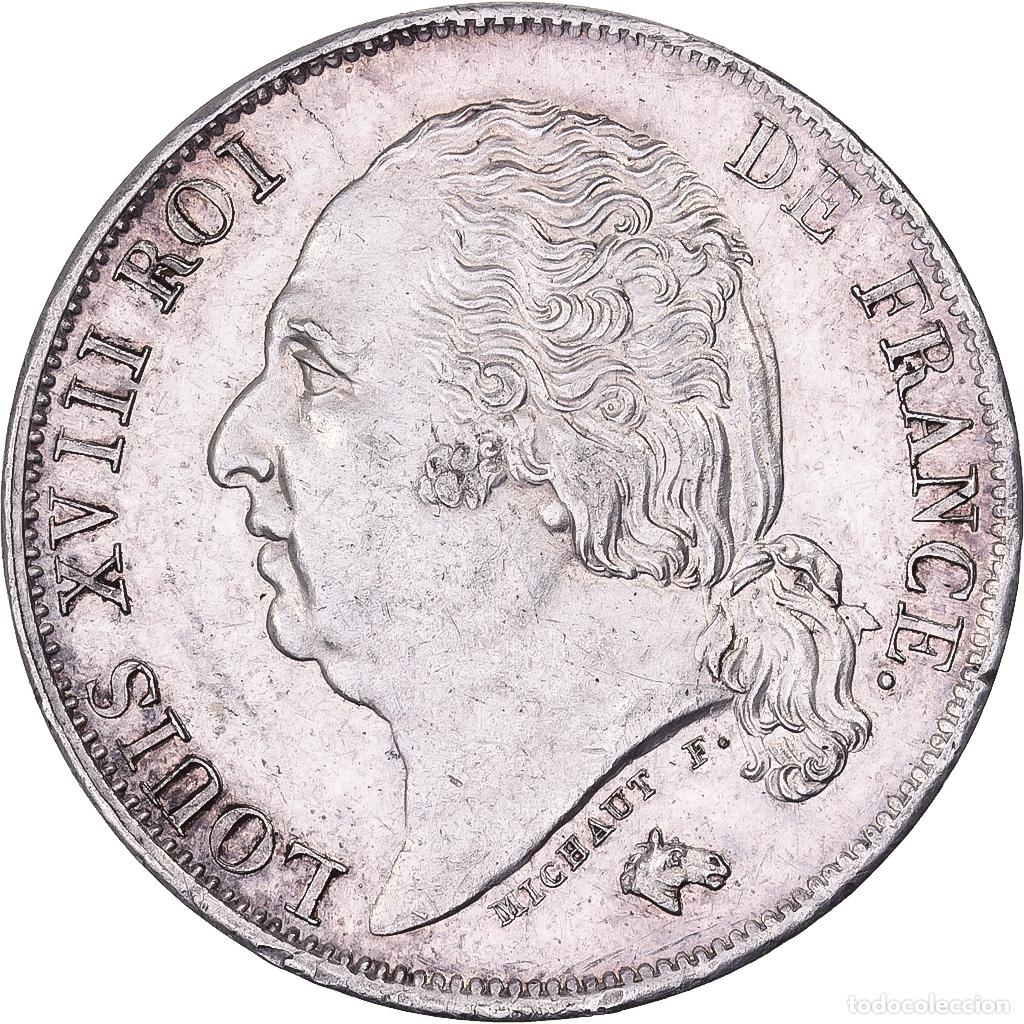 Monete antiche di Europa: [#638160] Francia, Louis XVIII, Franc, 1822, Paris, Plata, EBC, Gadoury:449, KM:709.1