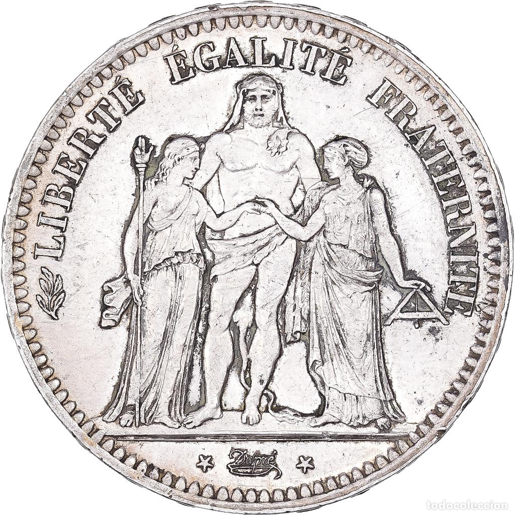 Moedas antigas da Europa: [#1213364] Francia, 5 Francs, Hercule, 1849, Paris, Plata, EBC, Gadoury:683, KM:756.1