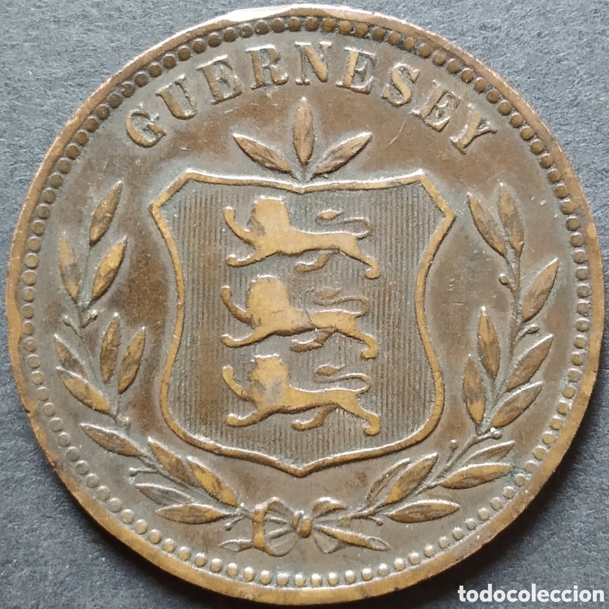 Monedas antiguas de Europa: MONEDA - GUERNSEY 8 DOUBLES 1903 - Foto 2
