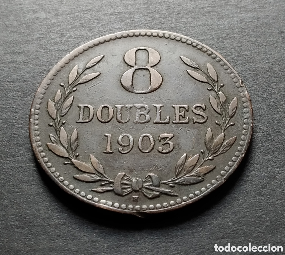 Monedas antiguas de Europa: MONEDA - GUERNSEY 8 DOUBLES 1903 - Foto 3