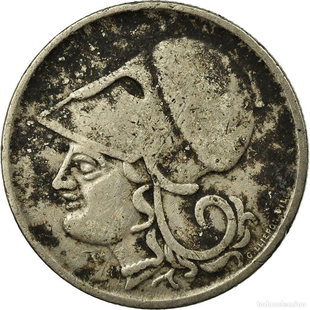 Moedas antigas da Europa: [#685275] Moneda, Grecia, Drachma, 1926, BC+, Cobre - n&iacute;quel, KM:69