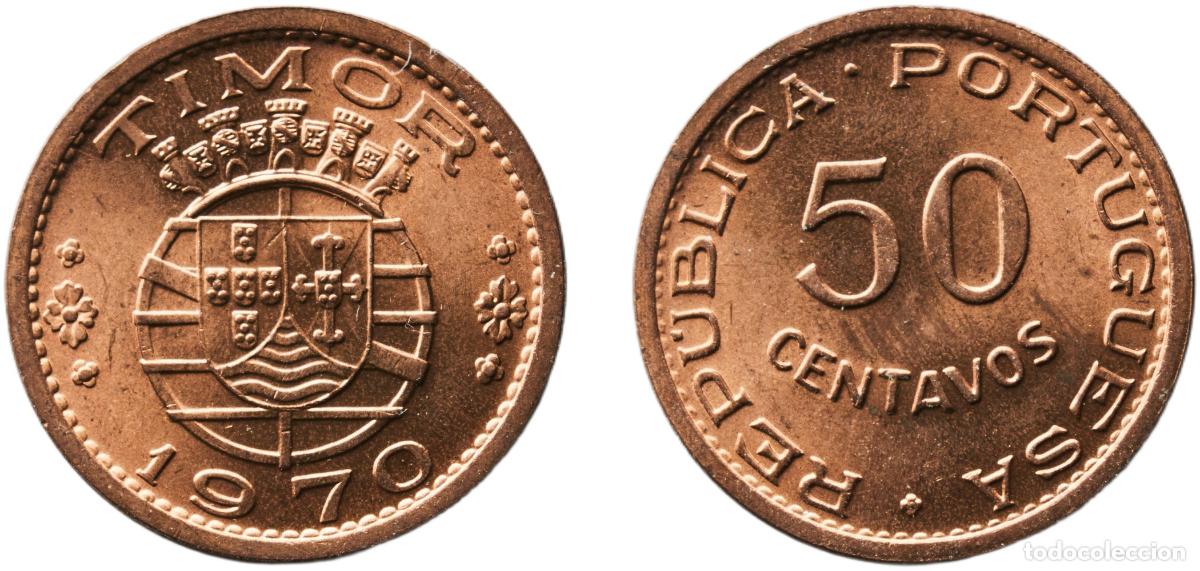 Alte M&uuml;nzen aus Europa: Timor 1970 50 Centavos Bronze Lisbon Mint (1000000) 4.05g UNC KM 18