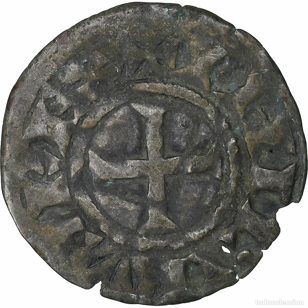 Monedas antiguas de Europa: [#1275536] Francia, Philip II, Denier, 1180-1223, Saint-Martin de Tours, Vell&oacute;n, BC+