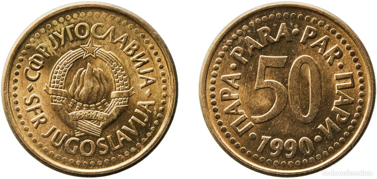 Monedas antiguas de Europa: Yugoslavia 1990 50 Para Brass Belgrade Mint (137873000) 4.73g BU KM 141 Sch&ouml;n 136