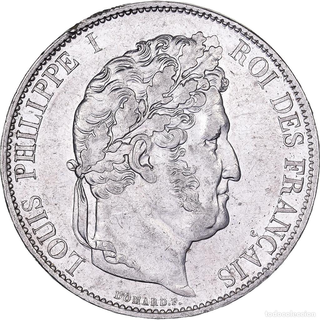 Moedas antigas da Europa: [#1201823] Francia, 5 Francs, Louis-Philippe, 1844, Strasbourg, Plata, MBC+, KM:749.3
