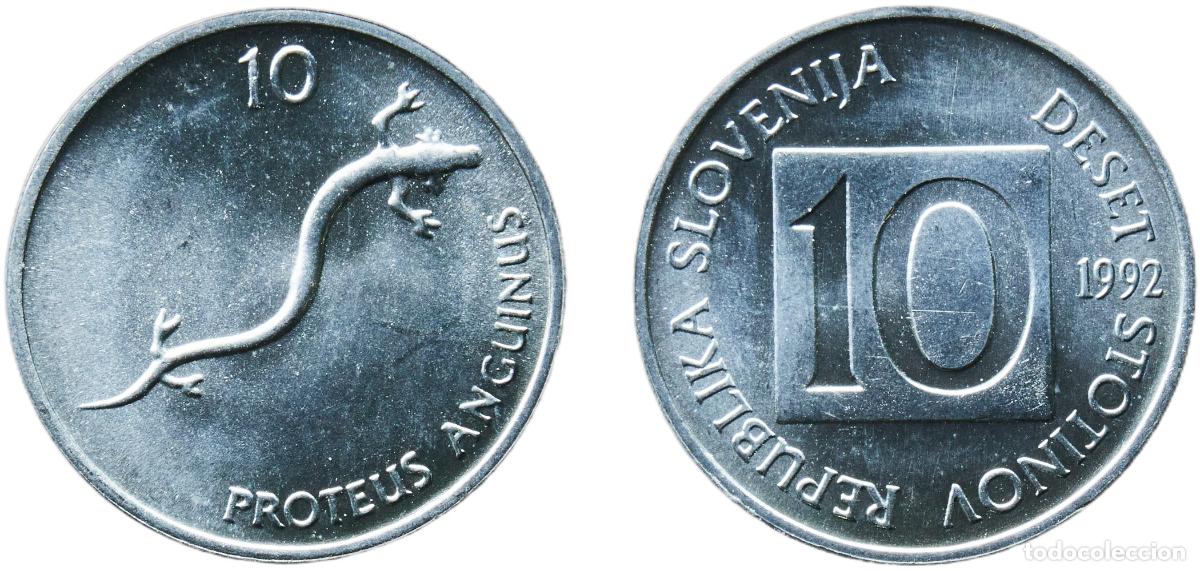 Moedas antigas da Europa: Slovenia 1992 10 Stotinov Aluminium (98% Aluminium, 2% Magnesium) Bayerisches M&uuml;nzkontor Mint (2515