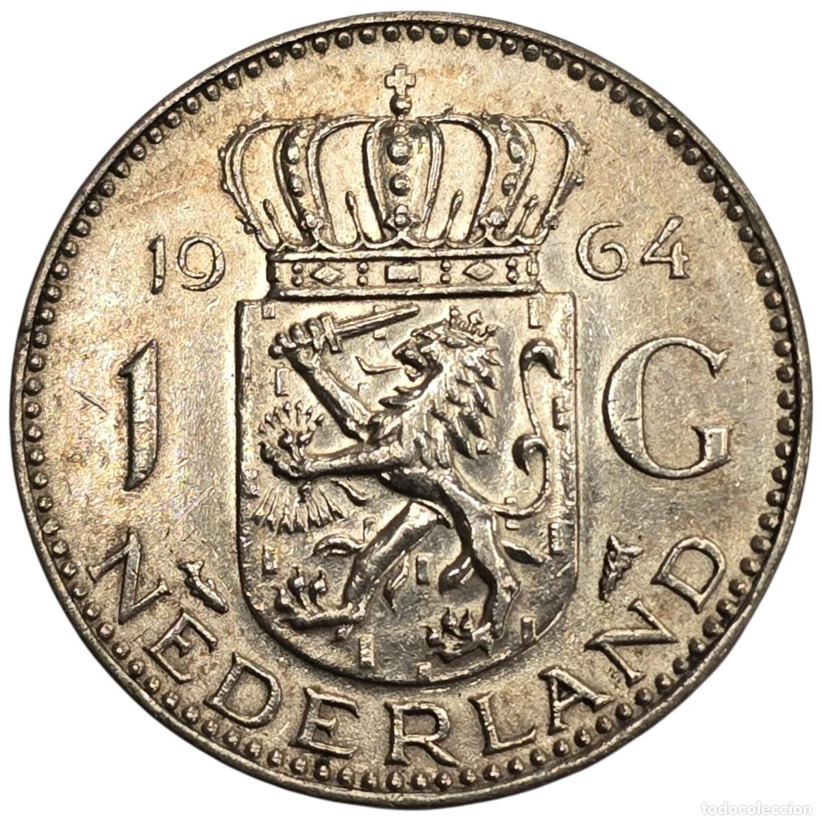Monedas antiguas de Europa: HOLANDA. GULDEN. 1964. - Foto 2