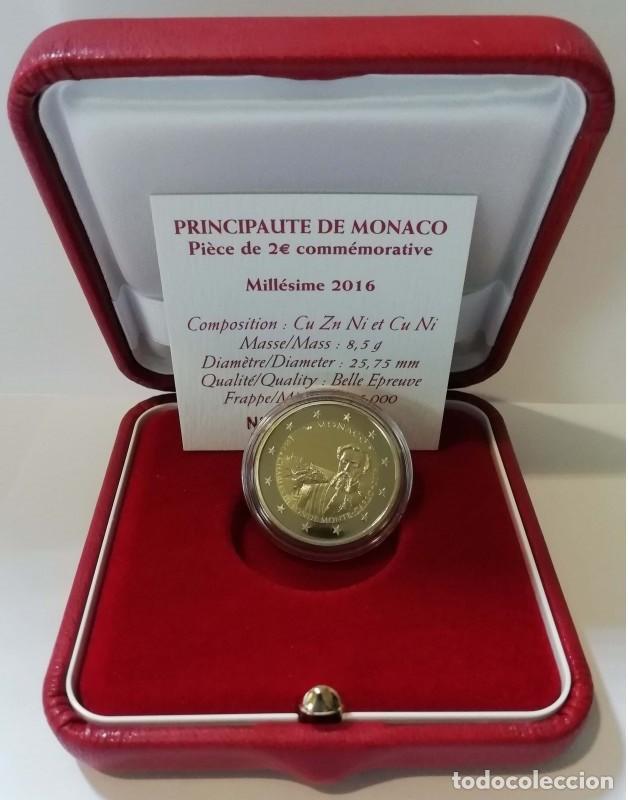 Monedas antiguas de Europa: Moneda 2 euros M&oacute;naco 2016 - Foto 1