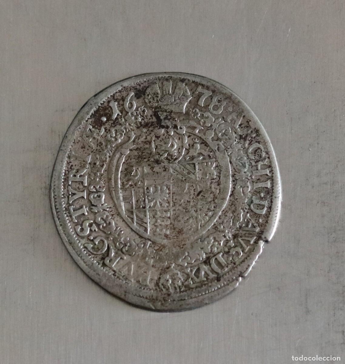 Moedas antigas da Europa: 15 KREUZER 1678 ESTIRIA